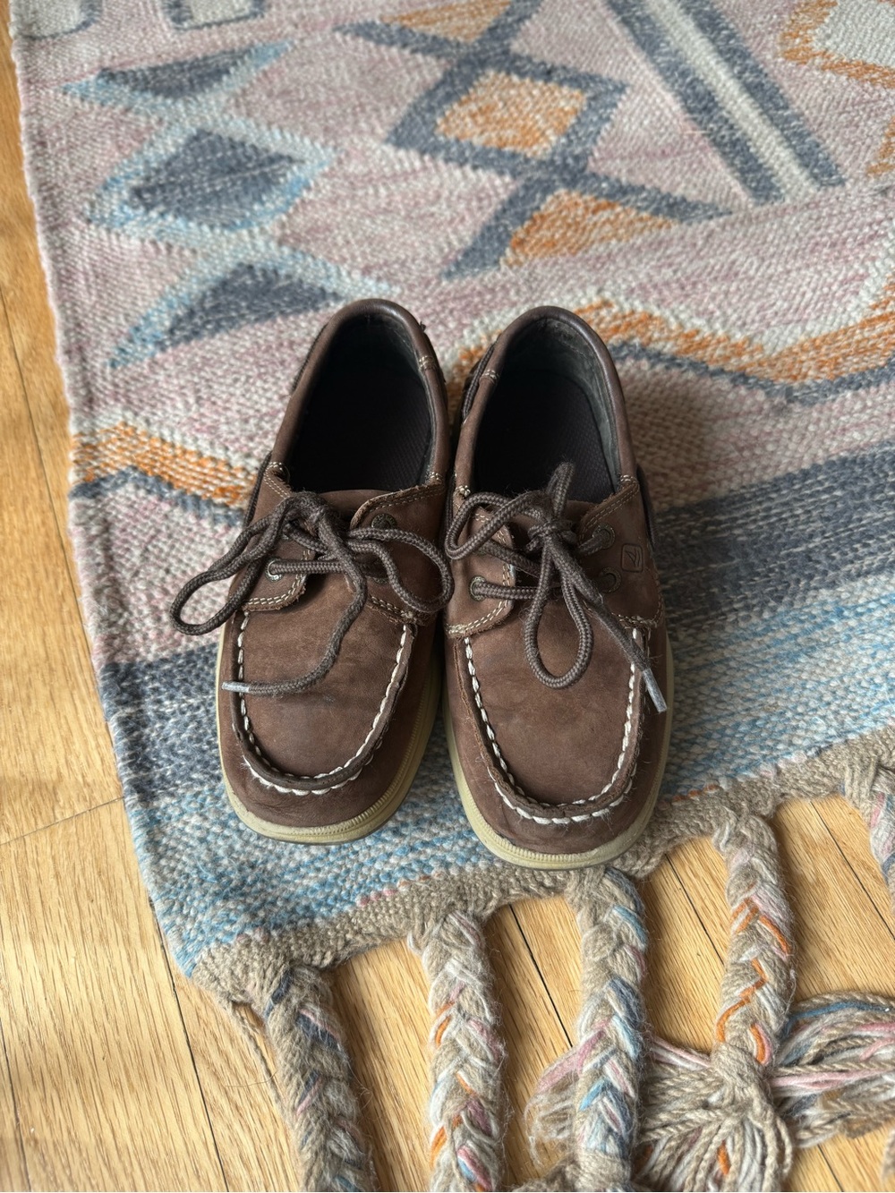 Sperry Kids Brown Leather Lace-Up Boat Shoes
